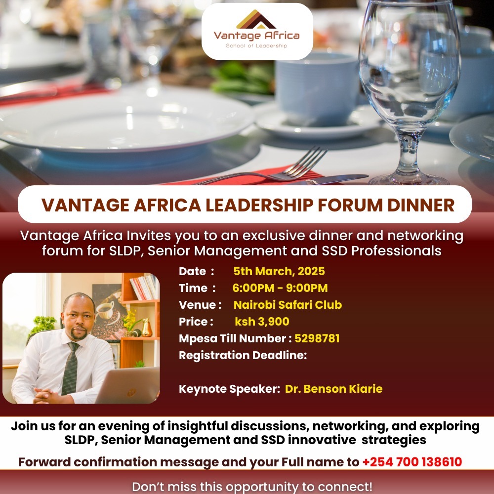 YOU ARE INVITED TO A LEADERSHIP FORUM  DINNER- NAIROBI SAFARI CLUB